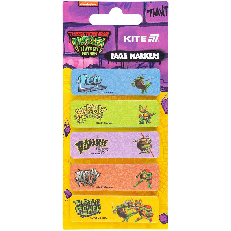 Page paper markers Kite Ninja Turtles NT25-480, 100 pcs, 51550 mm