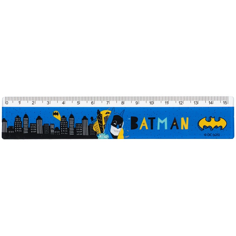 Ruler plastic Kite DC Comics DC25-090, 15 cm