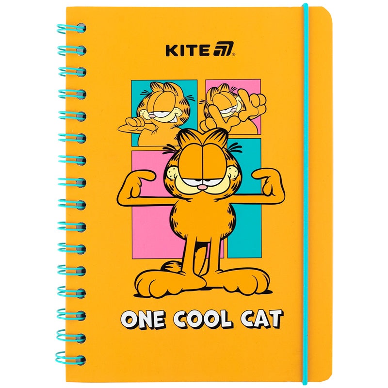 Spiral notebook Garfield GF25-190, A5, 80 sheets, squared