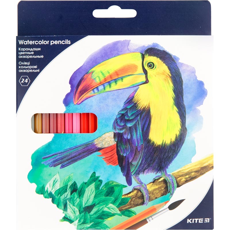 Aquarelle watercolor pencils Kite K18-1050, 24 pcs.
