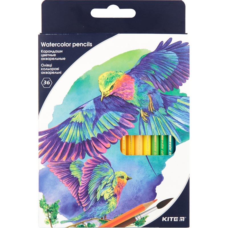 Aquarelle watercolor pencils Kite K18-1052, 36 pcs.