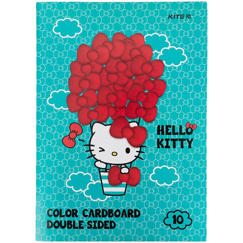 Color cardboard double-sided Kite Hello Kitty HK21-255 (10 sheets/10 colors), 4