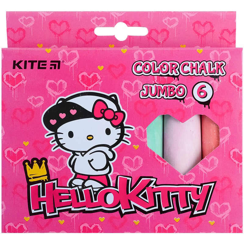 Color chalk Kite Jumbo Hello Kitty HK21-073, 6 colors