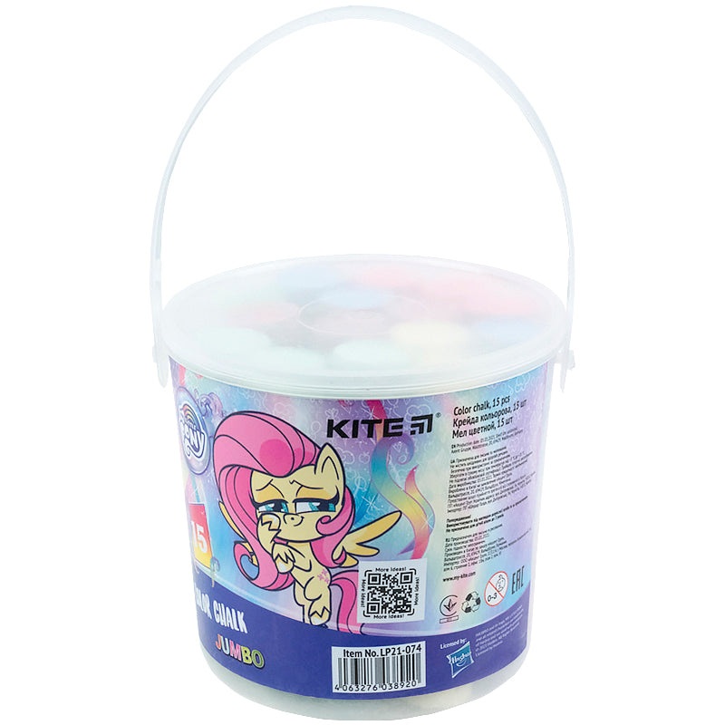 Color chalk Kite Jumbo My Little Pony LP21-074, 15 pcs. in a bucket