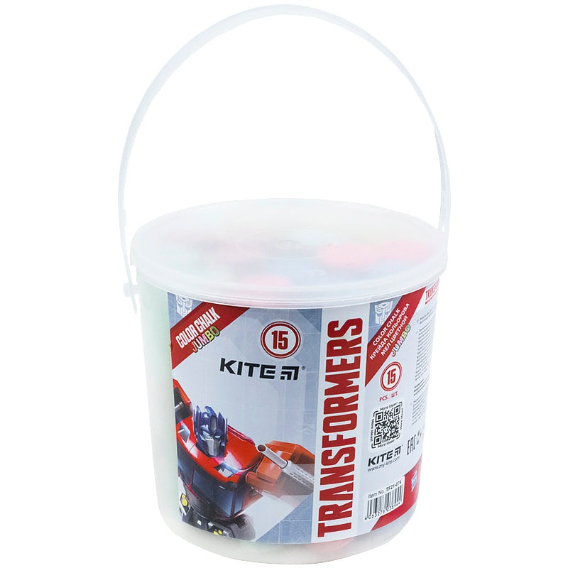 Color chalk Kite Jumbo Transformers TF21-074, pcs. in a bucket
