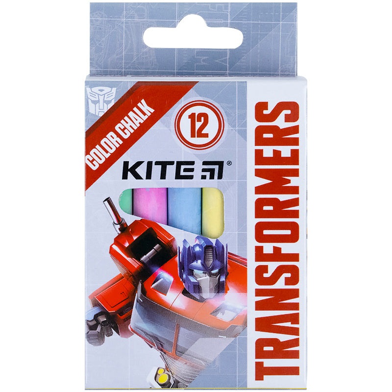 Color chalk Kite Jumbo Transformers TF21-075, 12 pcs.