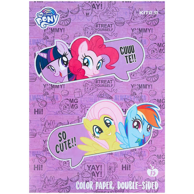 Color paper double-sided Kite My Little Pony LP21-250 (15 sheets/15 colors), 4