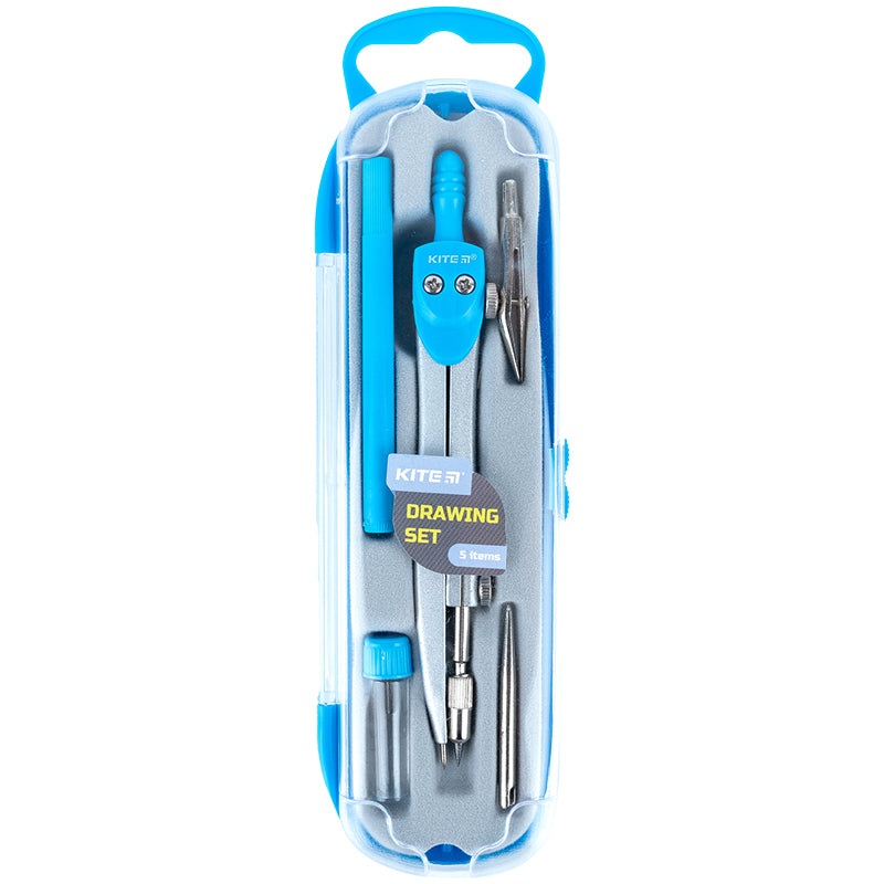 Drawing instruments set, blue Kite K18-384-07