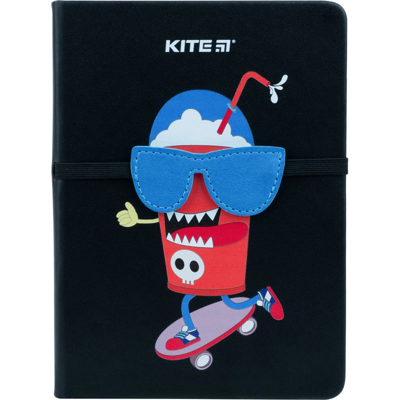 Notebook Kite Black skate K22-464-4, hard cover, 6, 96 sheets, squared