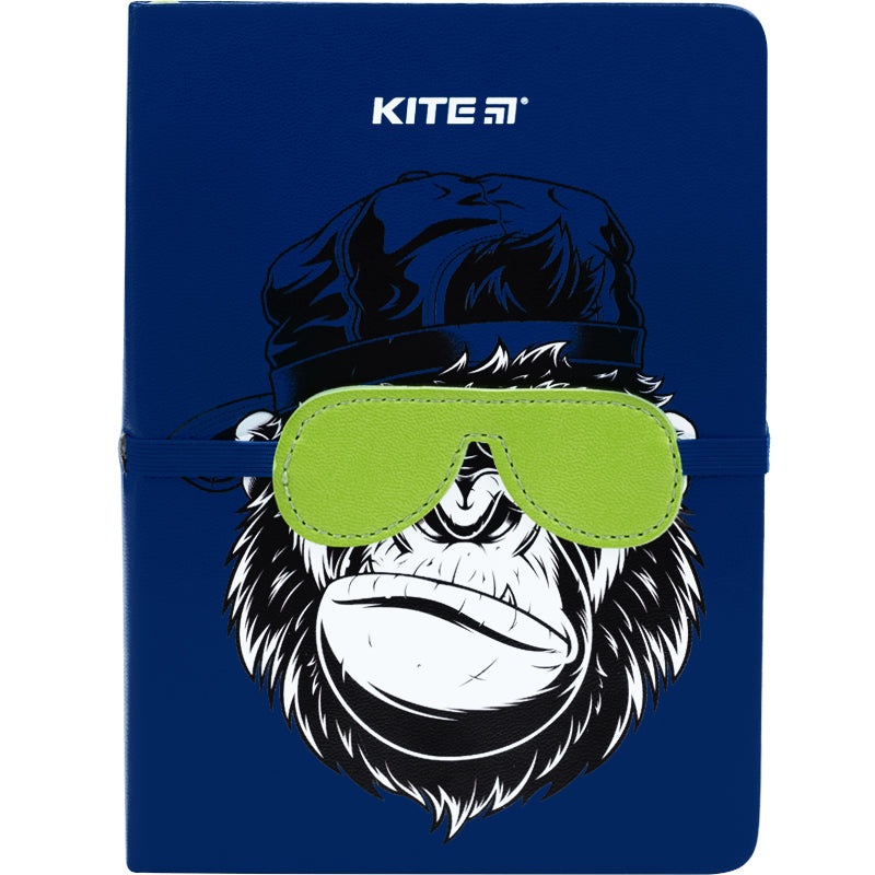 Notebook Kite Blue monkey K22-464-3, hard cover, 6, 96 sheets, squared