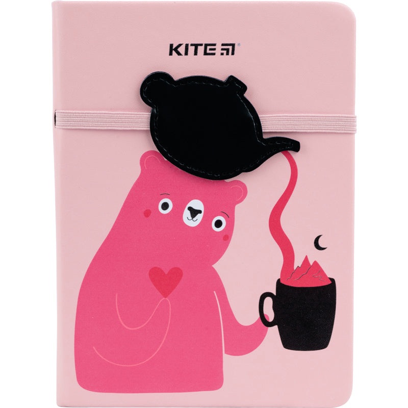 Notebook Kite Pink Bear K22-464-1, hard cover, 6, 96 sheets, squared