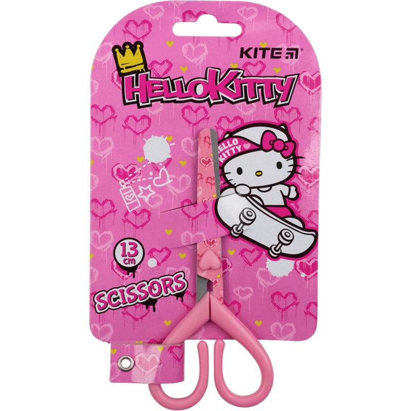 Scissors for children with print on the blade Kite Hello Kitty HK21-121, 13 cm
