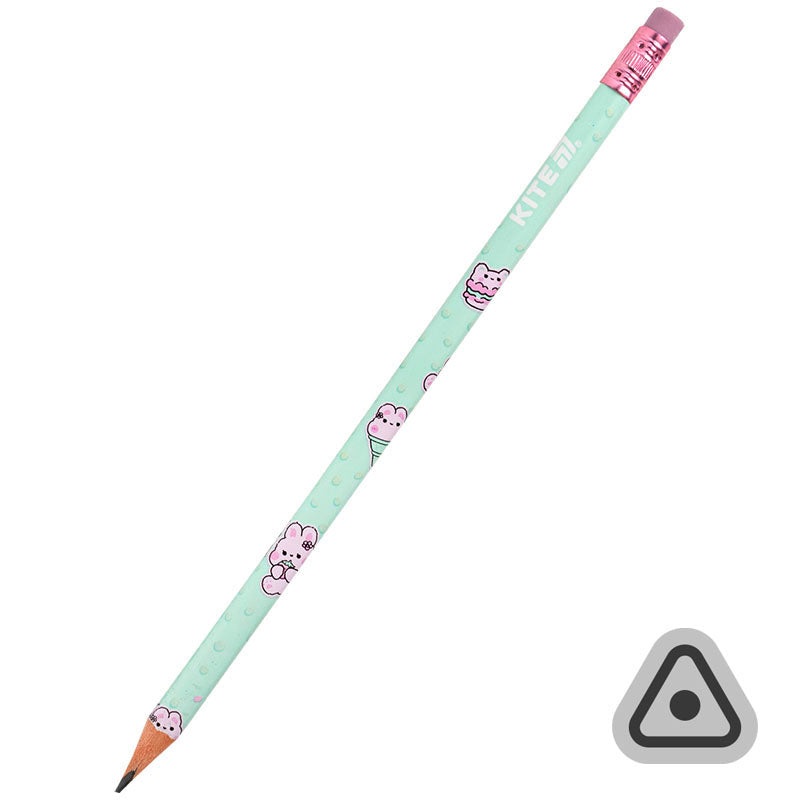 Graphite triangular pencil with eraser Kite Feel Good K25-046-2