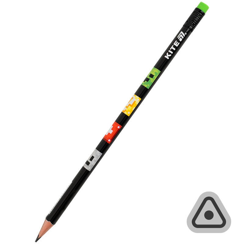Graphite triangular pencil with eraser Kite Multiplayer K25-046-1