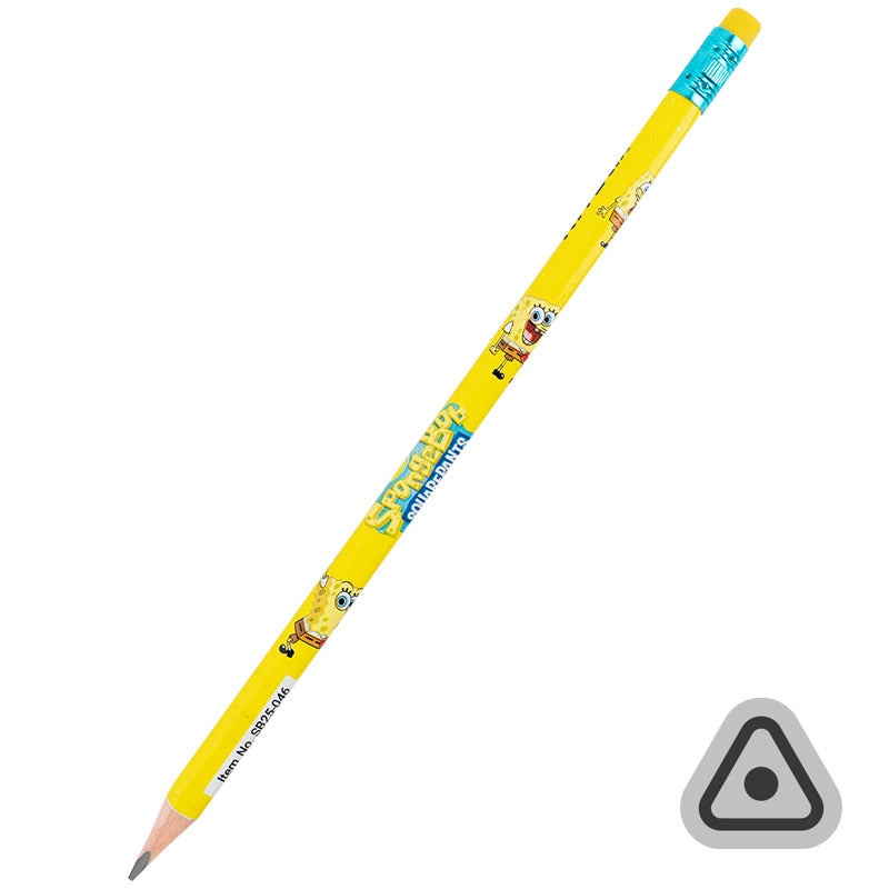 Graphite triangular pencil with eraser Kite Sponge Bob SB25-046