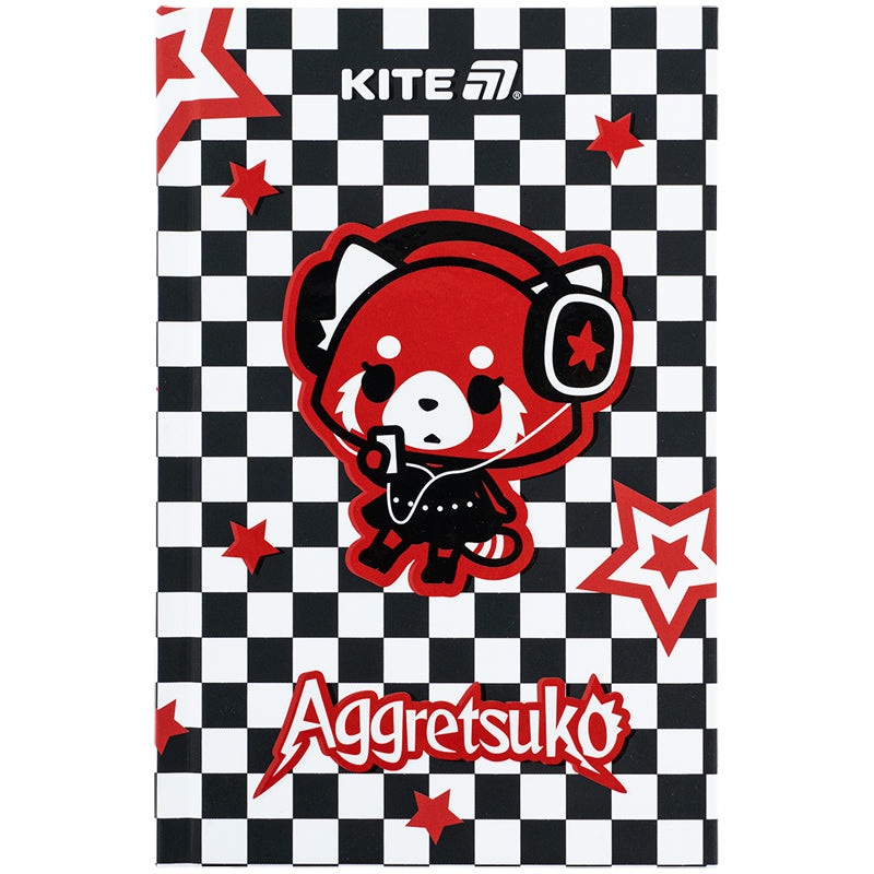Notebook Kite Aggretsuko AR25-199, hard cover, 6, 80 sheets, squared