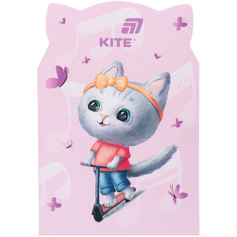 Notebook Kite Pink cat K25-461-2, 48 sheets, squared