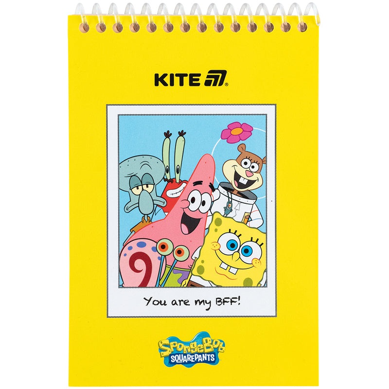 Spiral notebook Kite Sponge Bob SB25-196, 6, 48 sheets, blank