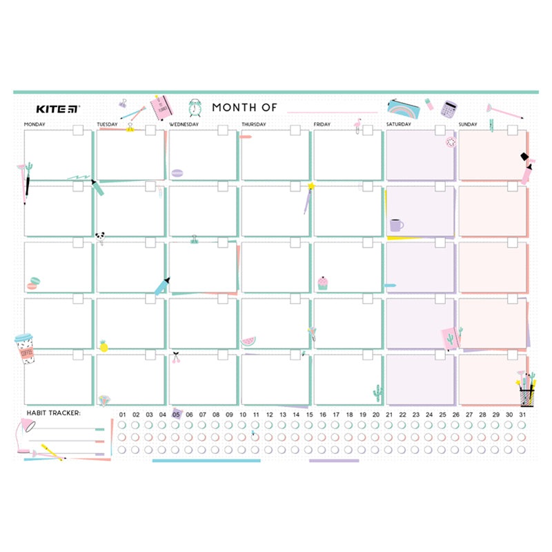 Wall-mounted monthly planner Kite Lady K22-470-4, 3