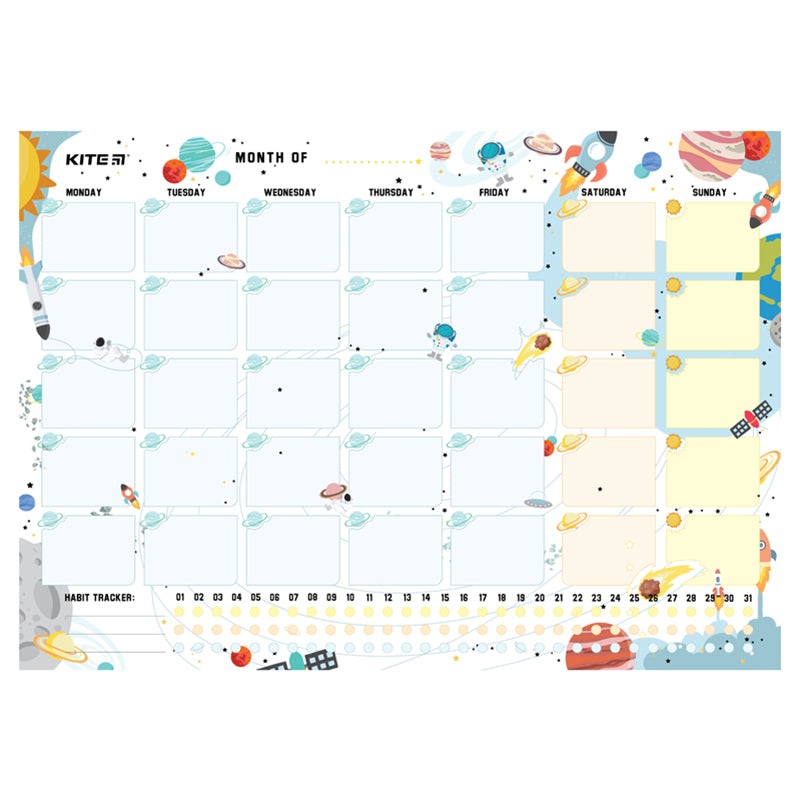 Wall-mounted monthly planner Kite Space K22-470-1, 3