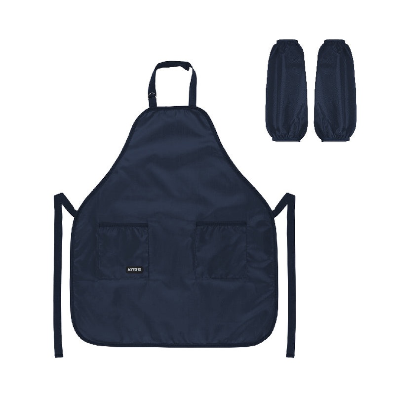 Apron with sleeve protectors Kite Dark Blue K22-526-4