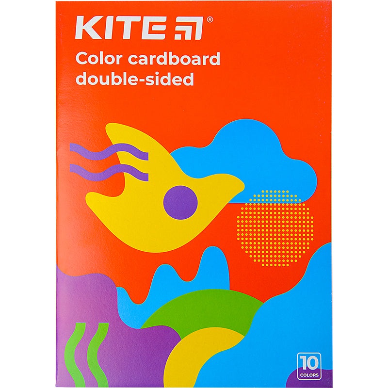 Color cardboard double-sided Kite Fantasy K22-255-2, 4, 10 sheets/10 colors