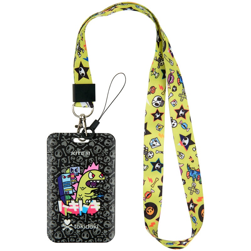 Name badge Kite tokidoki TK22-450-1, slide-to-open, with accessories, black