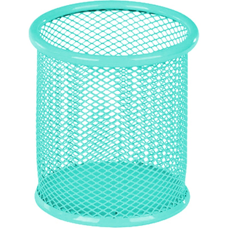Pen stand Kite K22-2110-16, 8080100 mm, round, metal, turquoise