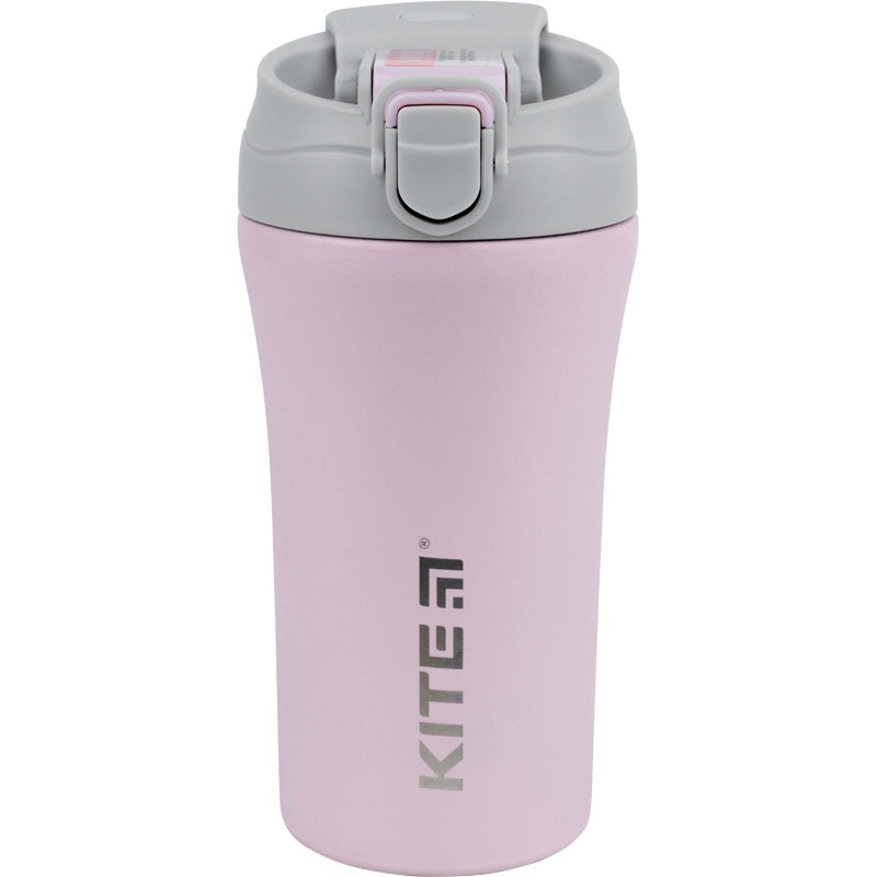 Thermomug with a straw Kite K22-457-02, 400 ml, pink