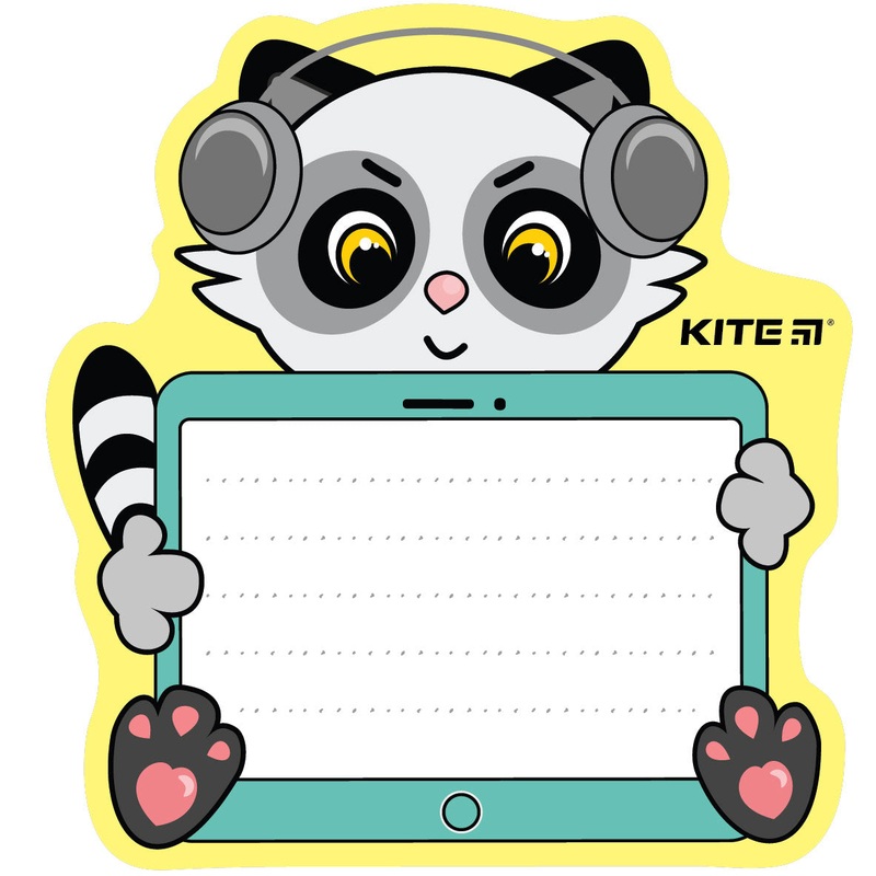 Wall-mounted notes board Kite Music K22-474-2, 20×20 cm