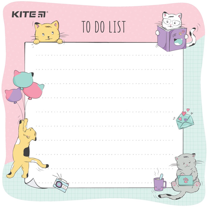 Wall-mounted planner To do list Kite Cats K22-472-2, 5