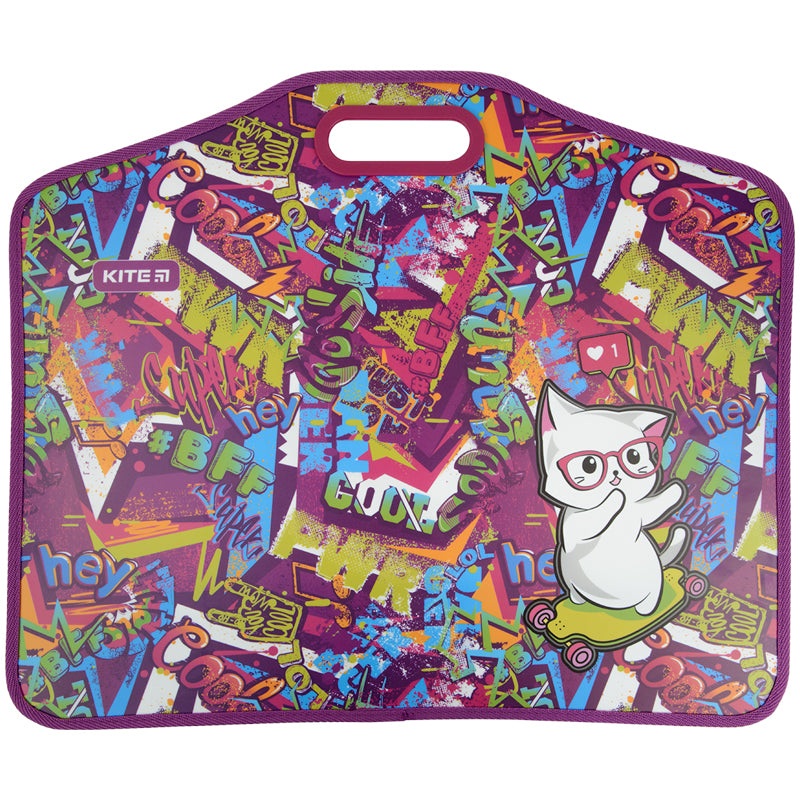 Briefcase with velcro Kite Chilling Cat K22-208-01, 1 compartment, A3+