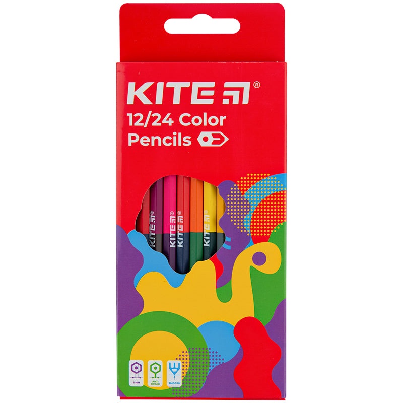 Color pencils double-sided Kite Fantasy K22-054-2, 12 pcs.