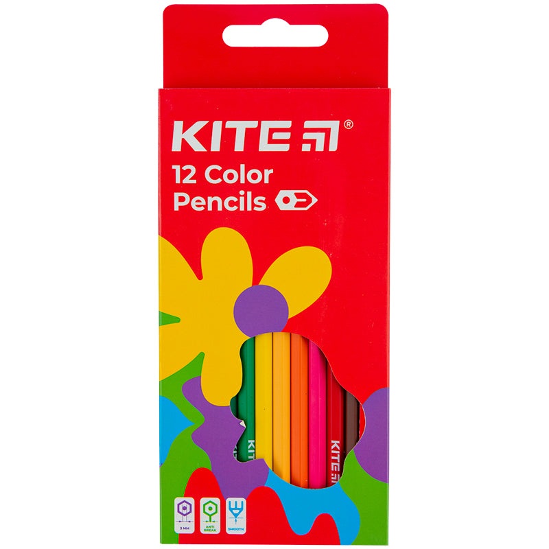 Color pencils Kite Fantasy K22-051-2, 12 colors