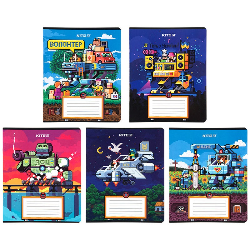 Copybook Kite Pixel K23-232-1, 12 sheets, squared