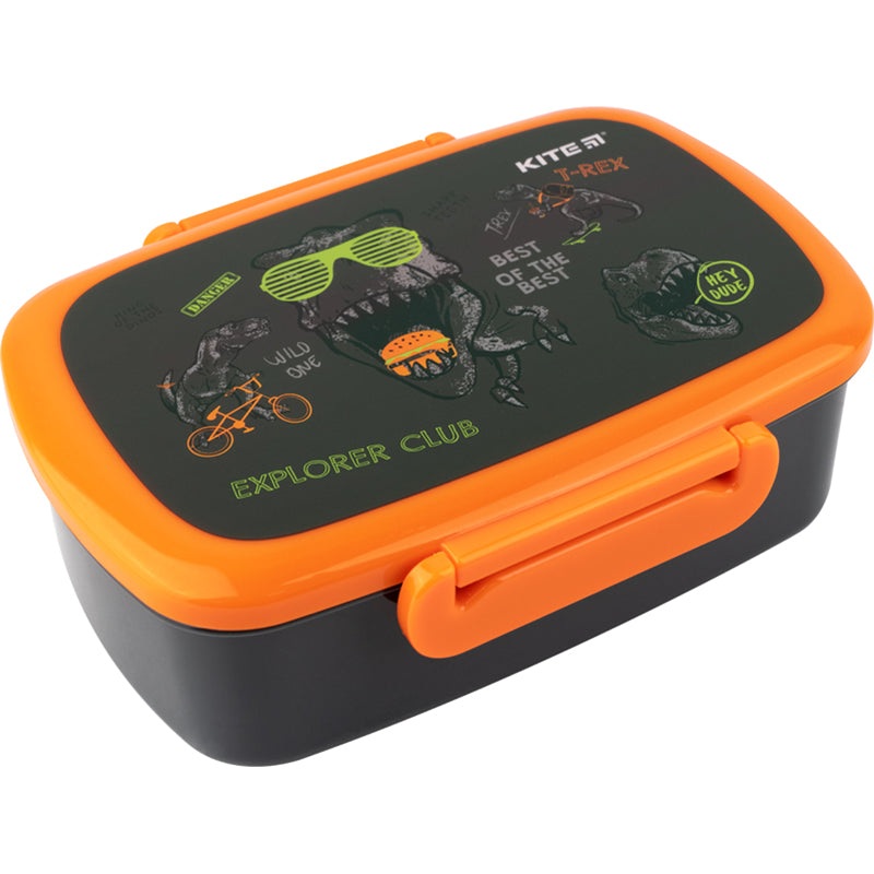 Lunchbox with fork and spoon Kite T-Rex K22-163-3, 750 ml