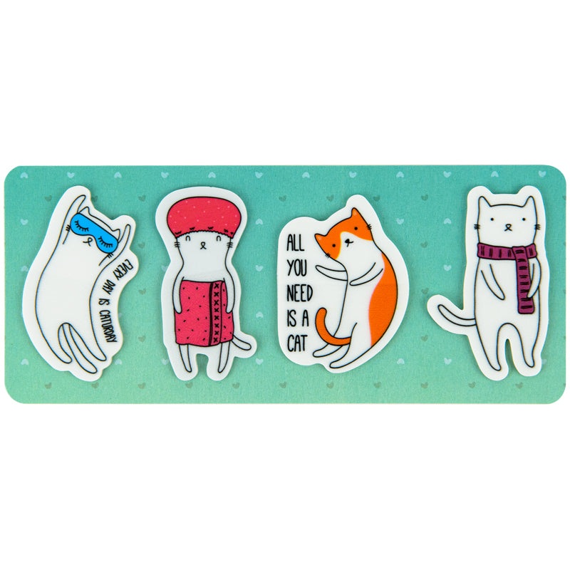 Page markers Kite Cats K22-479-6, 4×20 pcs, 30×50 mm