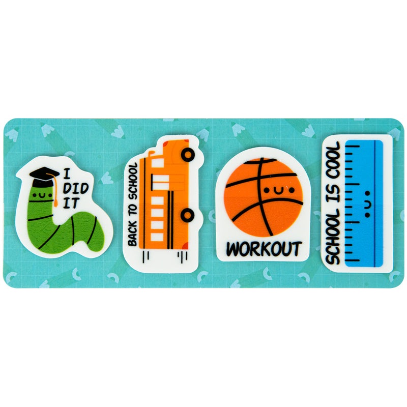 Page markers Kite School K22-479-4, 4×20 pcs, 30×50 mm