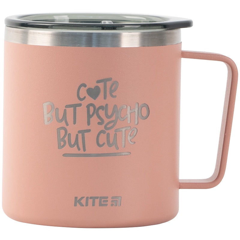 Thermomug Kite Cute but phycho K22-379-03-1, 400 ml, powder