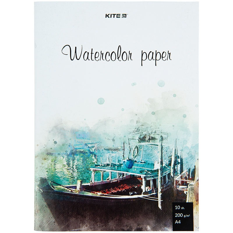 Watercolor paper Kite K23-267 4, 10 sheets, 200 g/m2