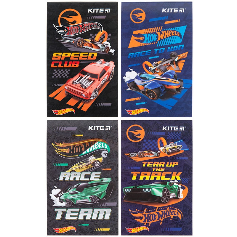 Notepad Kite Hot Wheels HW23-195, A6, 50 sheets, blank