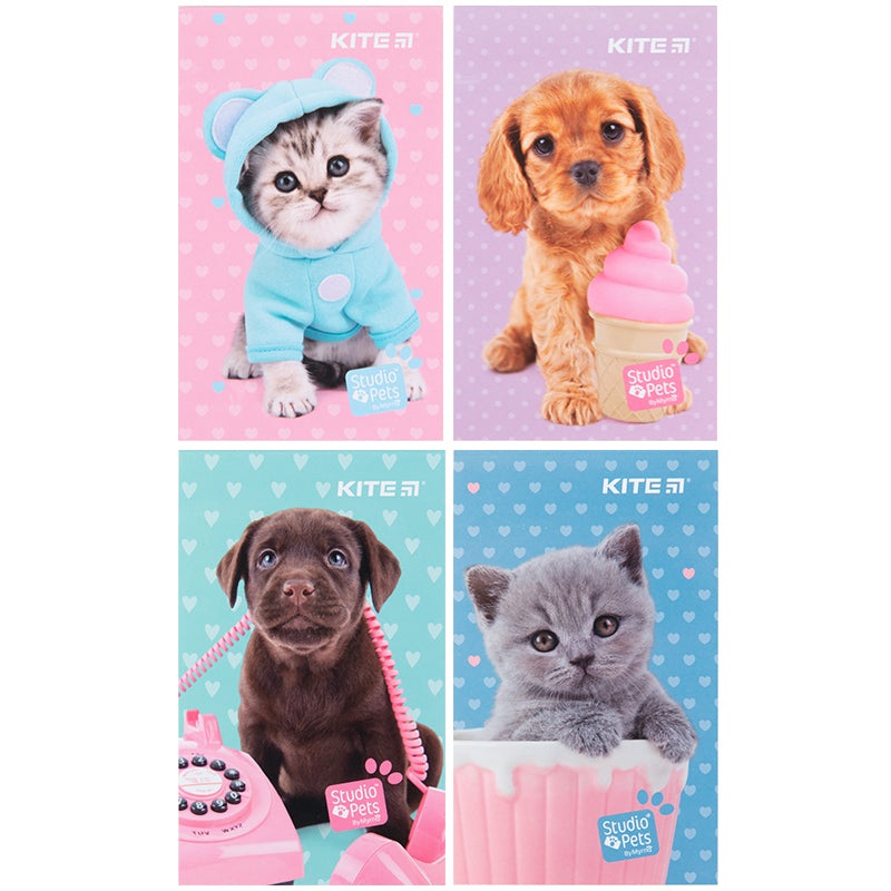 Notepad Kite Studio Pets SP23-195, A6, 50 sheets, blank