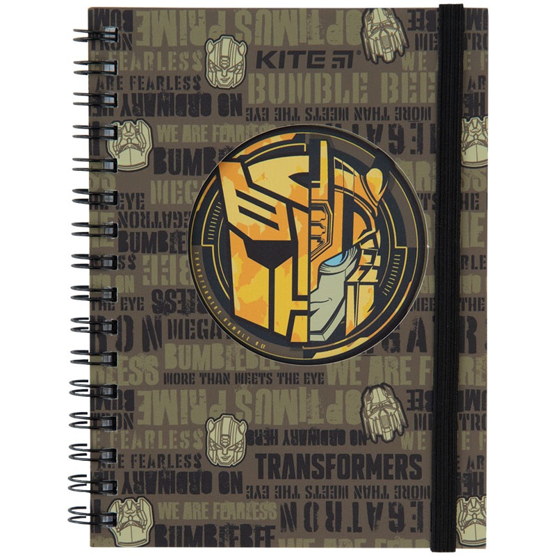 Spiral notebook Kite Transformers TF23-229, 6, 80 sheets, squared