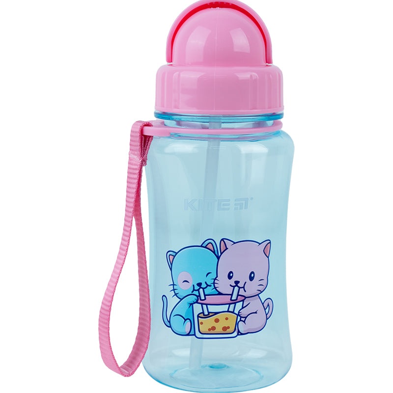 Water bottle Kite Cats K23-399-1, 350 ml, light blue
