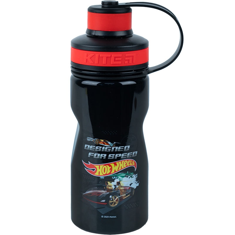 Water bottle Kite Hot Wheels HW23-397, 500 ml, black
