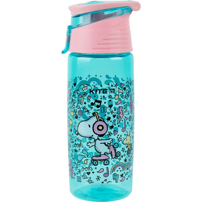 Water bottle Kite Peanuts Snoopy SN23-401, 550 ml, turquoise