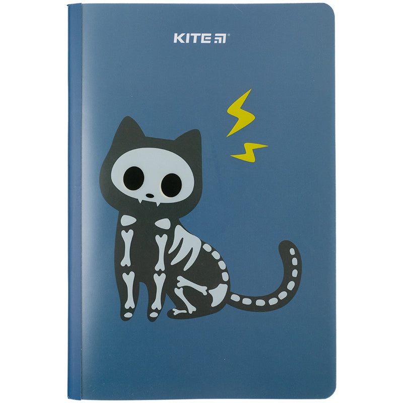 Notebook platic double cover Kite Cat sceleton K23-460-1, 5+, 40 sheets