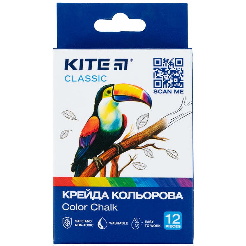 Color chalk Kite Classic K-075, 12 pcs.
