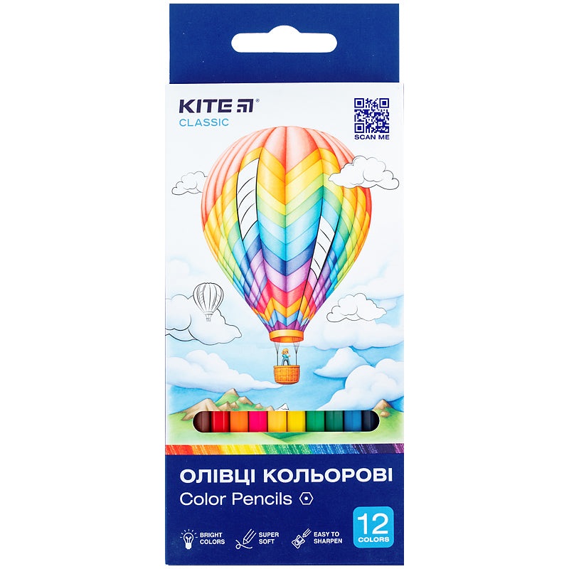 Color pencils Kite Classic K-051, 12 pcs.