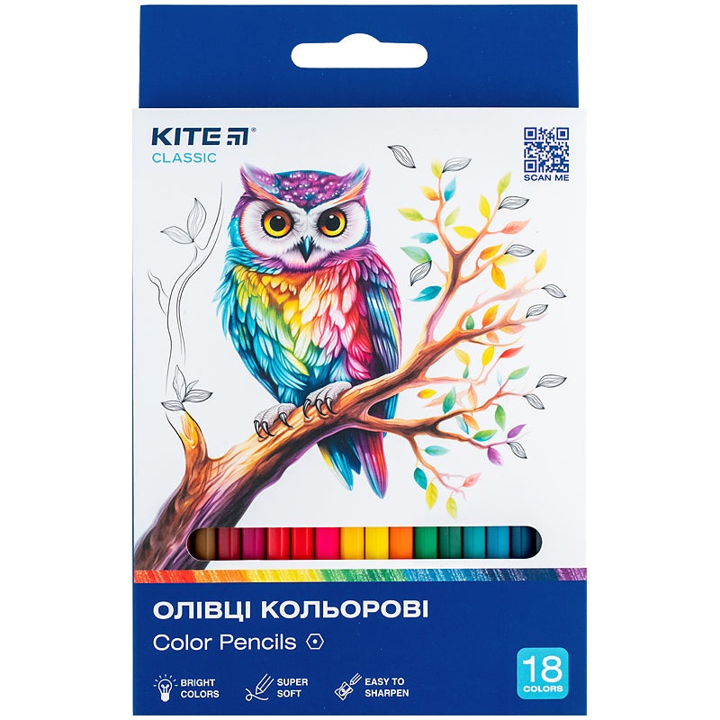 Color pencils Kite Classic K-052, 18 pcs.